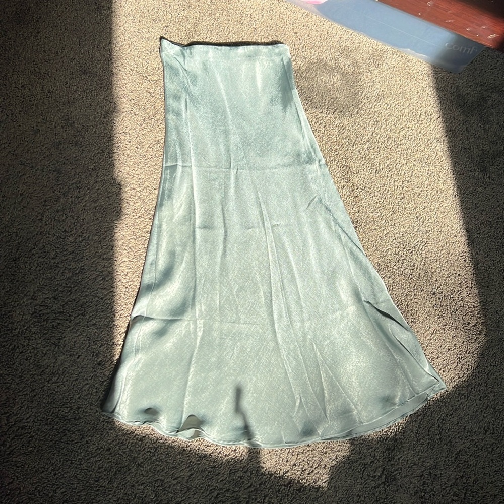 Sage green slip skirt nasty gal